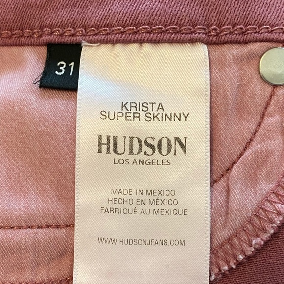 HUDSON Krista Super Skinny Ankle Rose Pink Jeans Size 31 - Picture 6 of 8